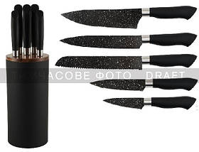 ARDESTO Набір ножів із блоком Gemini, 6 предметів, неіржавка сталь, пластик, чорний