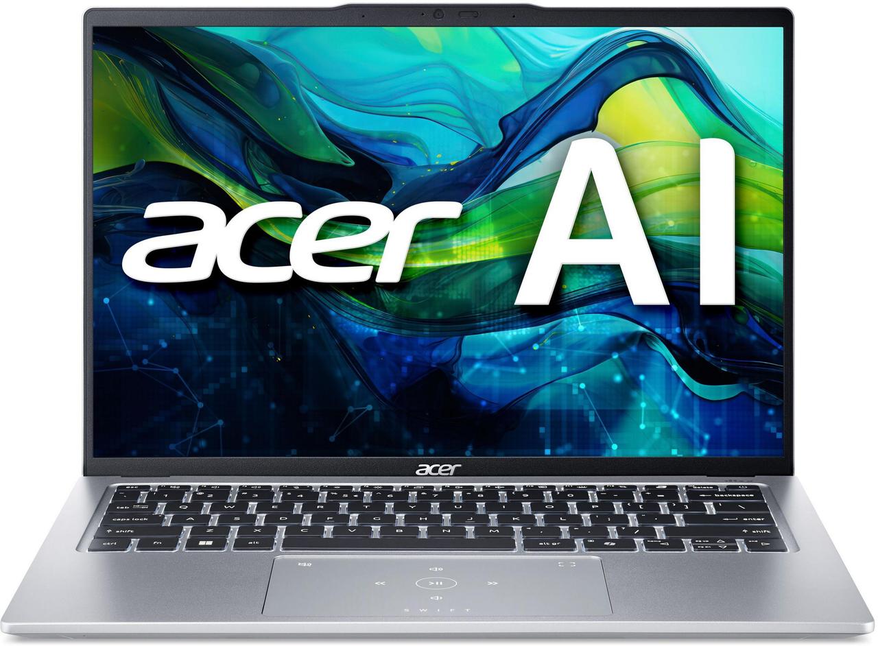 Acer Ноутбук Swift Go 14 SFG14-73 14" 2.8K OLED, Intel U7-155H, 32GB, F1TB, UMA, Lin, сріблястий, фото 1
