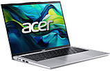Acer Ноутбук Swift Go 14 SFG14-73 14" 2.8K OLED, Intel U7-155H, 32GB, F1TB, UMA, Lin, сріблястий, фото 2
