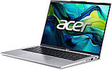 Acer Ноутбук Swift Go 14 SFG14-73 14" 2.8K OLED, Intel U7-155H, 32GB, F1TB, UMA, Lin, сріблястий, фото 3