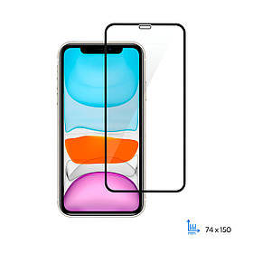 2E Захисне скло для Apple iPhone 11(6.1), 2.5D FCFG, (1 Pack), black border