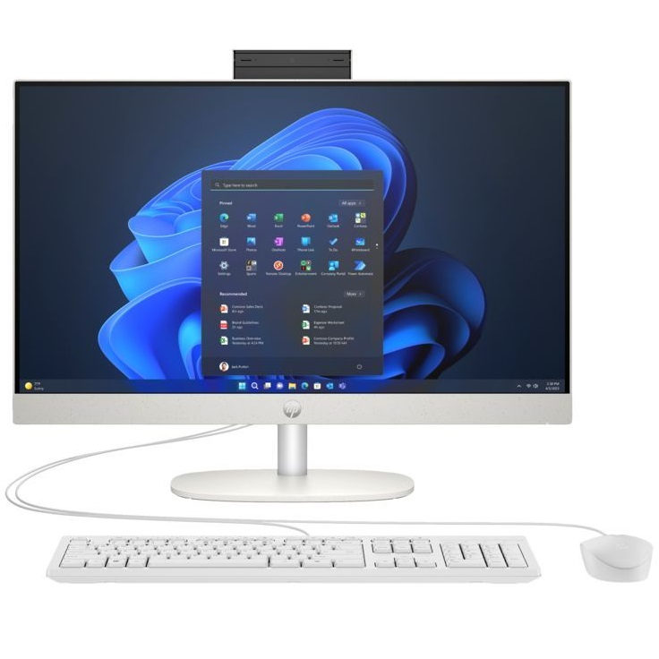 HP Комп'ютер персональний моноблок 240-G10 23.8" FHD IPS AG, Intel i3-N300, 8GB, F512GB, UMA, WiFi, кл+м, 3р,