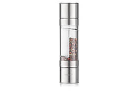 ARDESTO Мличник для солі та перцю 2 в 1 Gemini, 140 мл, акрил, неіржавка сталь, прозорий