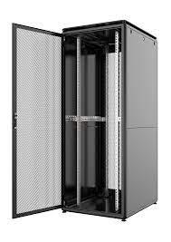 MIRSAN Шафа 19", 42U, GTV, перфорація 63%, 800x1000 мм, максимально 2000 кг, чорна, фото 1