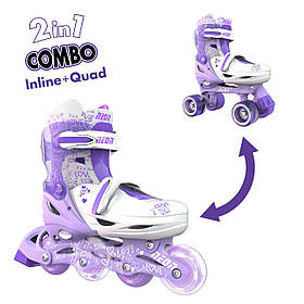 NEON Роликові ковзани Сombo, розмір 34-37, фіолетовий
