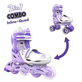 NEON Роликові ковзани Сombo, розмір 30-33, фіолетовий