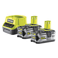 Ryobi Акумулятор і зарядний пристрій для ONE+ RC18120-250 18В 2х5.0А/год Lithium+