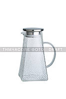 ARDESTO Глечик із кришкою, 1500 мл, боросилікатне скло, неіржавка сталь, прозорий