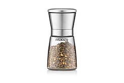 ARDESTO Мличник для солі та перцю Gemini, 180 мл, скло, неіржавка сталь, прозорий