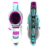 NEON Роликові ковзани Inline, розмір 30-33, бірюзовий, фото 4