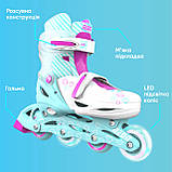 NEON Роликові ковзани Inline, розмір 30-33, бірюзовий, фото 5
