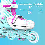NEON Роликові ковзани Inline, розмір 30-33, бірюзовий, фото 6