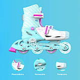 NEON Роликові ковзани Inline, розмір 30-33, бірюзовий, фото 7