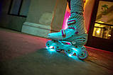 NEON Роликові ковзани Inline, розмір 30-33, бірюзовий, фото 9