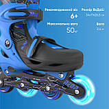 NEON Роликові ковзани Inline, розмір 34-37, синій, фото 7