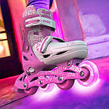 NEON Роликові ковзани Inline, розмір 34-37, рожевий, фото 5