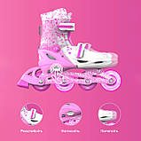 NEON Роликові ковзани Inline, розмір 34-37, рожевий, фото 6