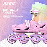 NEON Роликові ковзани Combo, розмір 30-33, веселка, фото 4