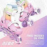 NEON Роликові ковзани Combo, розмір 34-37, веселка, фото 3