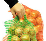 Сітка овочева із ручкою (до 10кг) 30х47 см. 100шт. Червона, сітка-мішок овочева, сітка пакувальна для овочів, мішки овочеві, фото 5