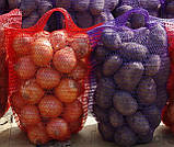 Сітка мішок із ручкою (до 5кг) 25х39 см. Фіолетова, сітка-мішок овочева, сітка пакувальна для овочів, мішки овочеві, фото 2