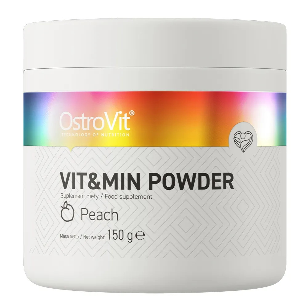 Комплекс вітамінів і мінералів OstroVit Vit&Min Powder 150 г Персик, фото 1