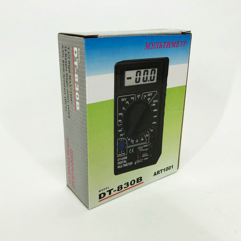 Мультиметр цифрового типу Digital DT-830B, Перевірений мультиметр мультиметр, SU-207 Мультиметр електрика, фото 1