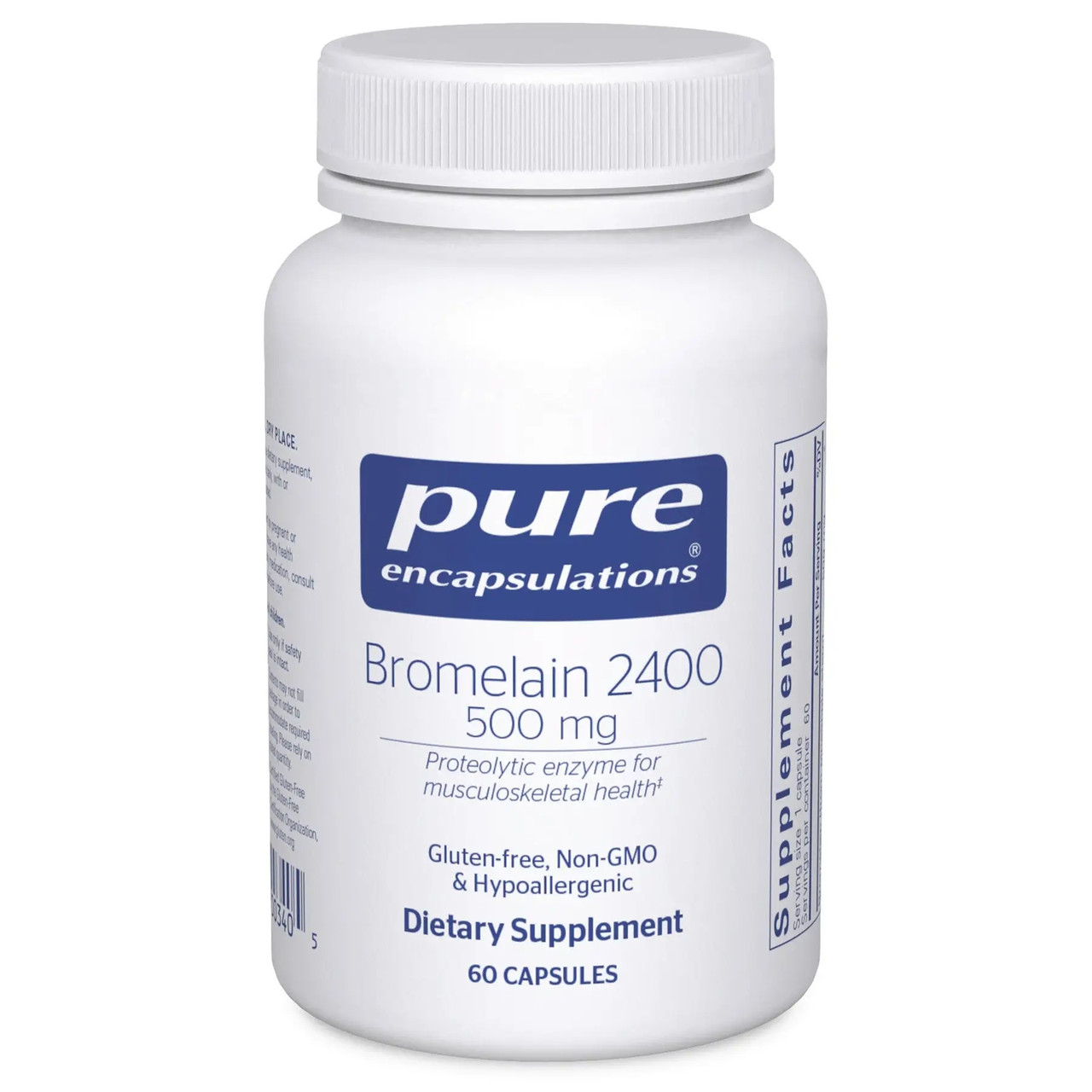 Бромелайн Pure Encapsulations Bromelain 2400 500 мг 60 капсул
