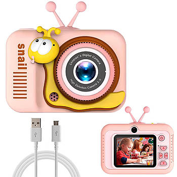 Дитячий фотоапарат з дисплеєм Q2, від USB, Рожевий / Фотоапарат для дітей / Дитяча цифрова камера