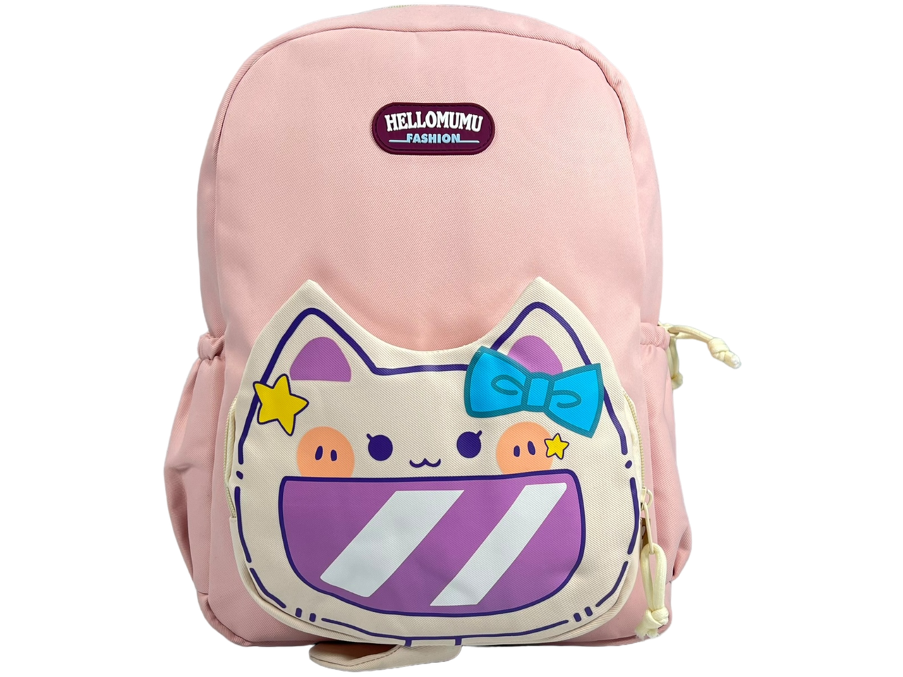 Шкільний рюкзак на два відділення рожевий з принтом Pusheen, фото 1