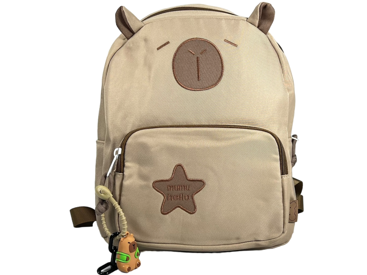 Дитячий рюкзак на два відділення, бежевий, фото 1
