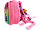 Дитячий рюкзак батьківським повідком, рожевий, фото 7