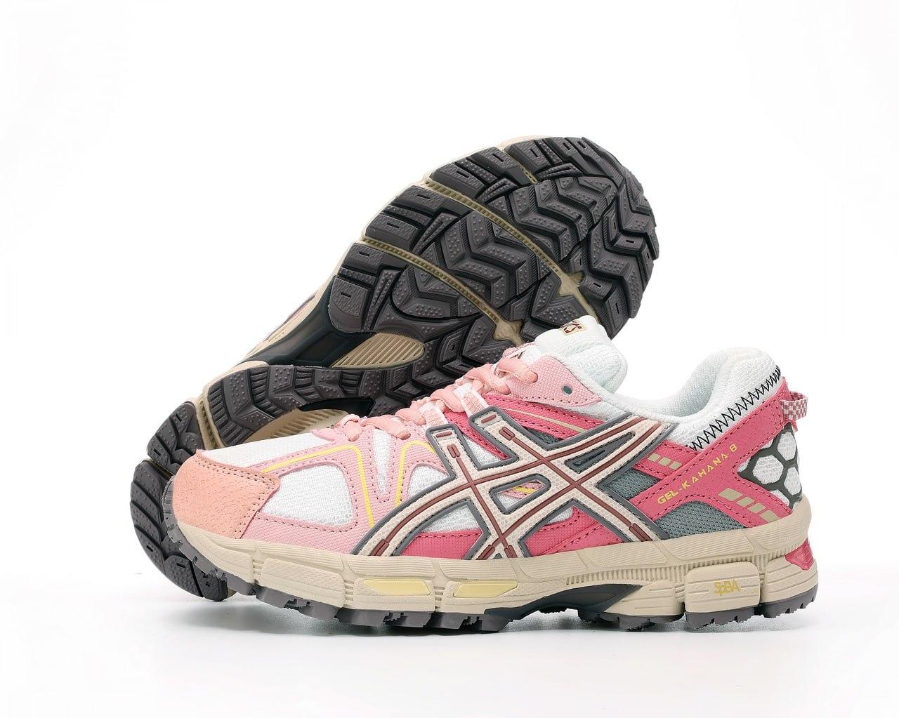 Жіночі кросівки Asics Kahana 8 Gel Асікс Кахана 8 яскраві білі рожеві