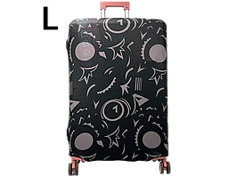 Чохол для валізи Aoleisi з фастексом для кращої фікзації на валізі 28-10 чорний