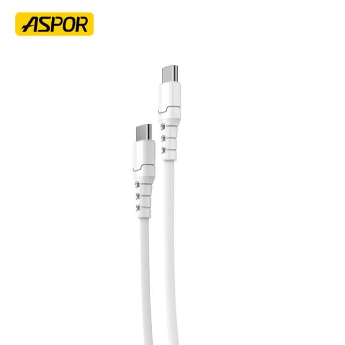Захищений кабель Aspor A098 — usb-c to usb-c білий, фото 1