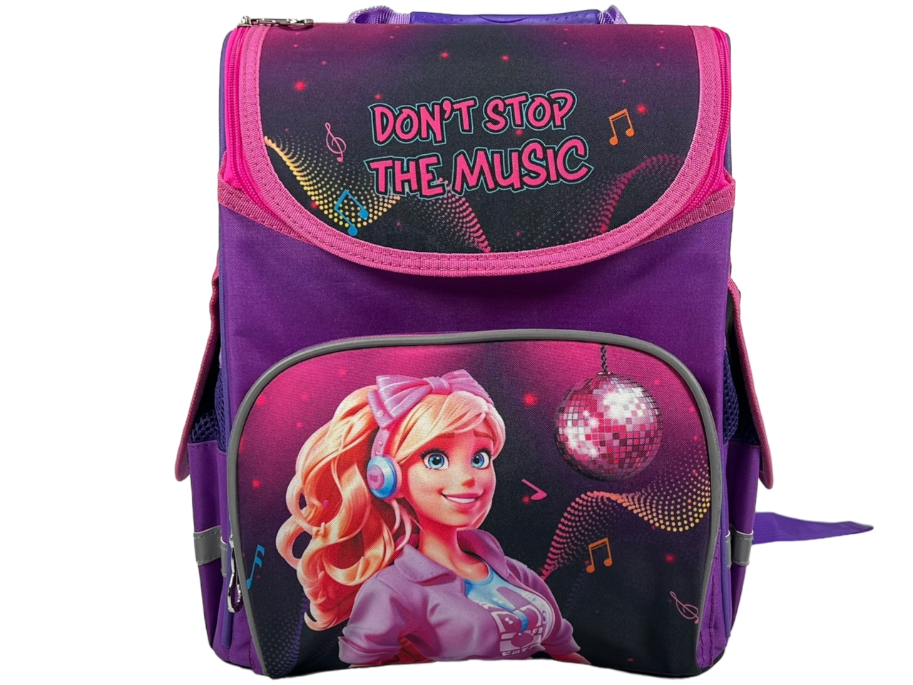 Шкільний рюкзак з ортопедичною спинкою на два відділення з принтом Barbie