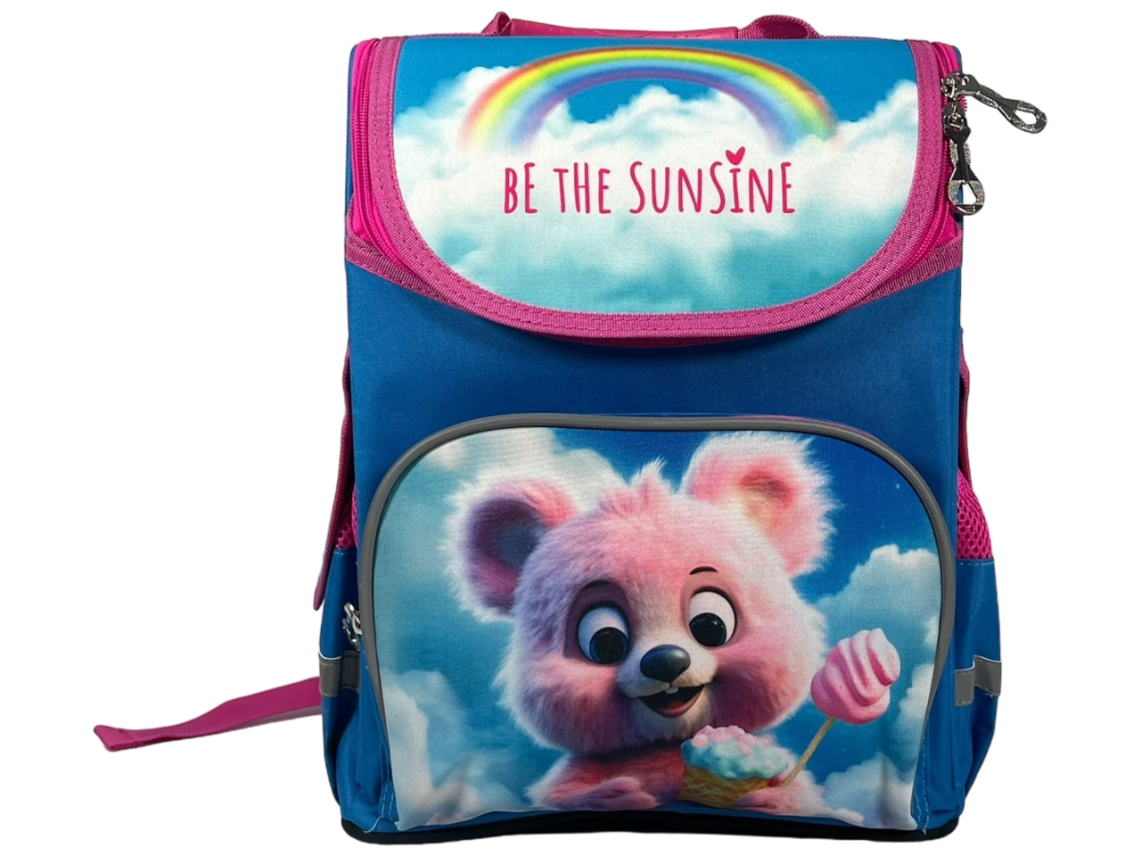 Шкільний рюкзак для дівчаток на два відділення, принт Ведмедики