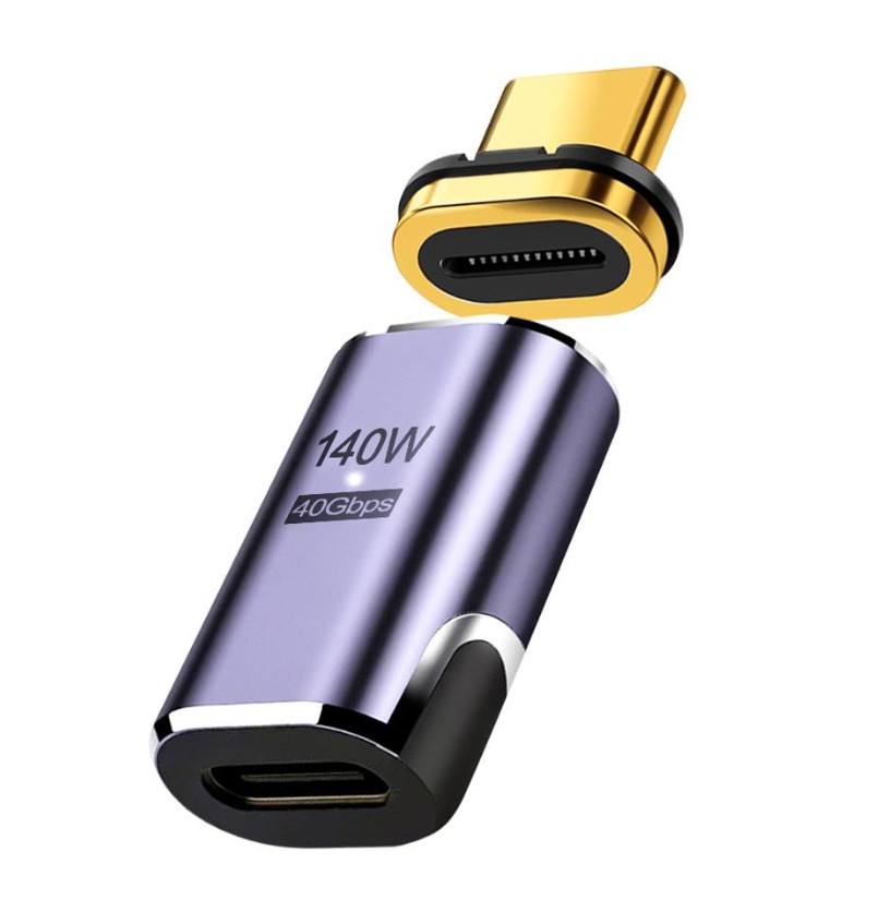 Магнітний адаптер PD140W USB4.0 Type-C To Type-C 24 PIN 20/40 Gbps 8K@60 Гц apple macBook