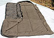 Спальний мішок з флісом ЗИМА (ковдра з капюшоном) до -40, теплий, Олива, фото 5