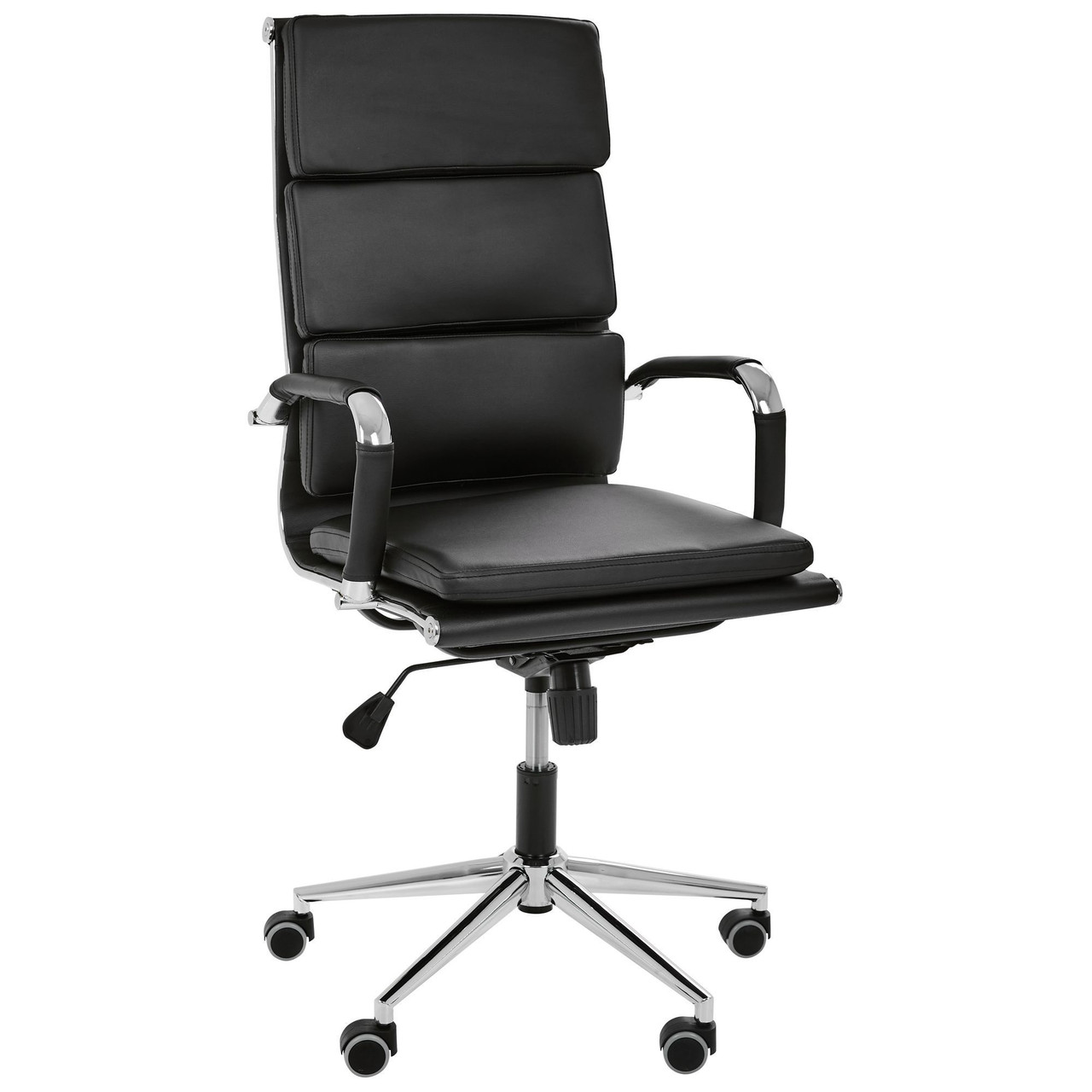 Крісло офісне Slim FX HB хром механізм Tilt шкірозамінник Неаполь-20 (AMF-ТМ)
