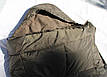 Мішок ковдра Ботал, ширина 100см, Олива. Спальний мішок на флісі для холодної погоди до -40°Зимовий метровий, фото 2