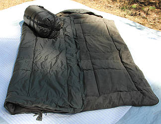 Мішок ковдра Ботал, ширина 100см, Олива. Спальний мішок на флісі для холодної погоди до -40°Зимовий метровий