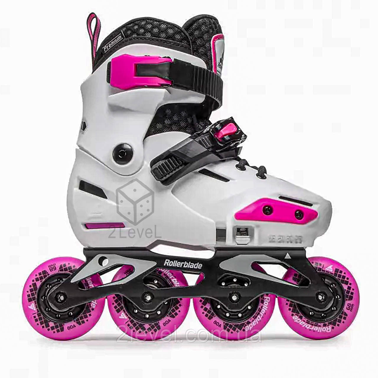 Дитячі розсувні ролики Rollerblade Apex G White Pink Розмір 29-32 Роликові ковзани фрикейт Rollerblade