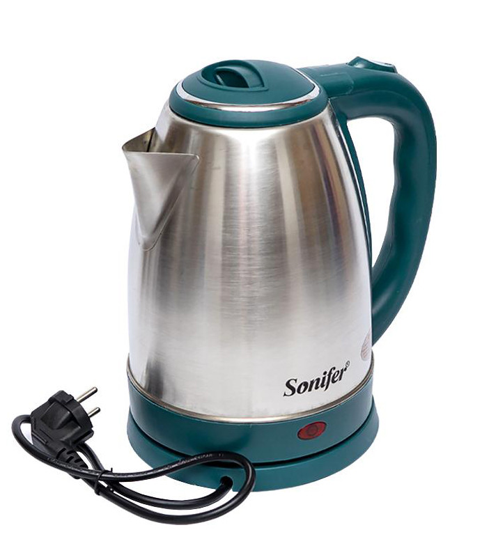 Електро чайник Sonifer 1,8л закритий нагрівальний елемент, автовідключення, корпус нержавіюча сталь