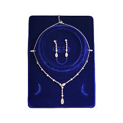 Набір кольє+сережки срібні прикрашені стразами