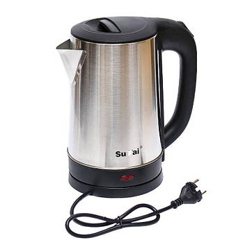 Чайник електричний SuTai 2,3 л закритий нагрівальний елемент, автовідключення, корпус нержавіюча сталь