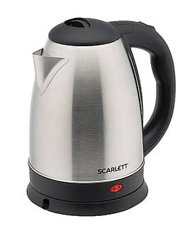 Чайник електричний Scarlett 2л закритий нагрівальний елемент, автовідключення, корпус нержавіюча сталь