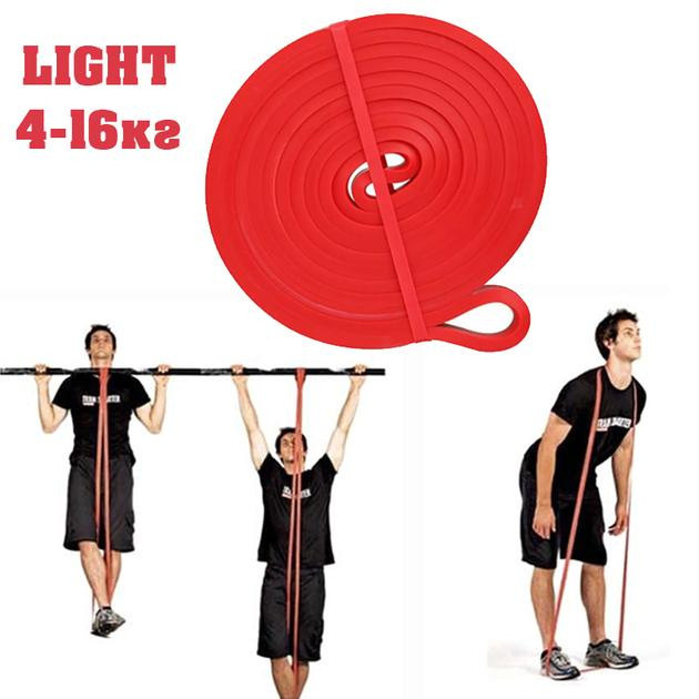 Еспандер петля для фітнсу, петля для підтягувань EasyFit 2-15 кг червона фітнес гумка