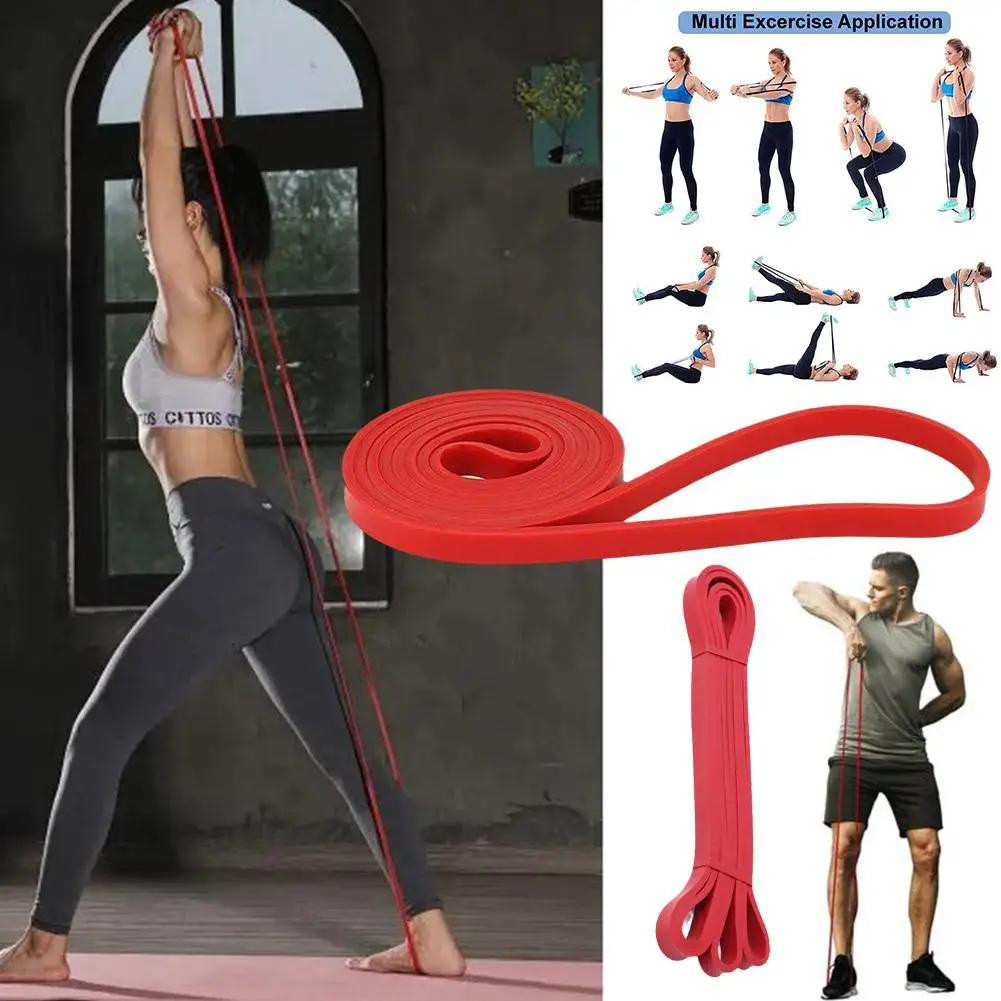 Еспандер-петля для фітнсу, петля для підтягувань EasyFit 2-15 кг червона фітнес-гумка
