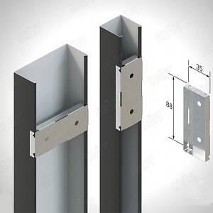 Кріплення KRAFT для рейки кубічне, одинарне